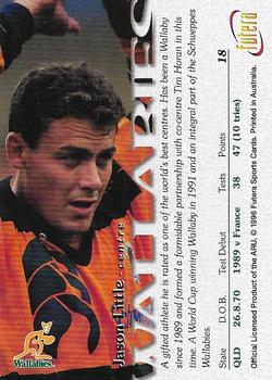 1996 Futera Rugby Union #18 Jason Little Back
